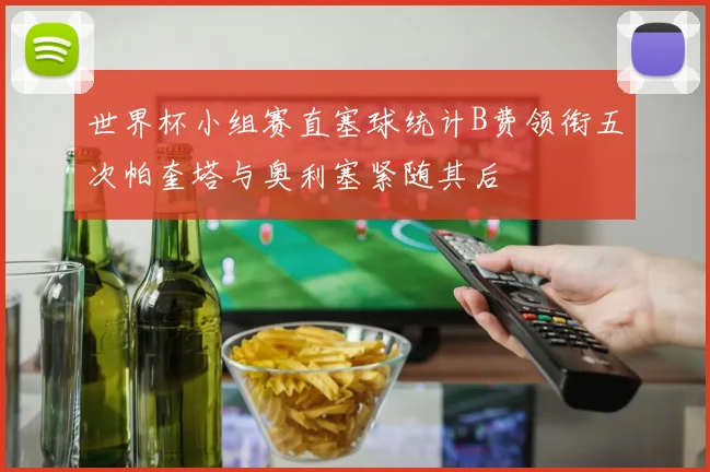 世界杯小组赛直塞球统计B费领衔五次帕奎塔与奥利塞紧随其后